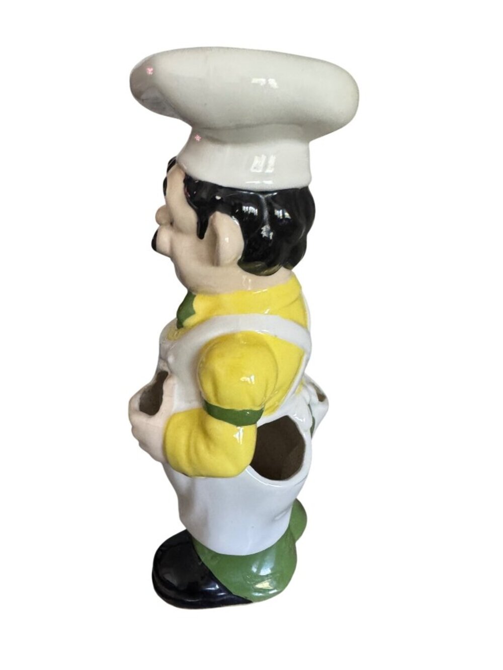 Vintage Jolly Chef Ceramic Kitchen Utensil Holder Retro Kitchen Deco - Picture 4 of 9